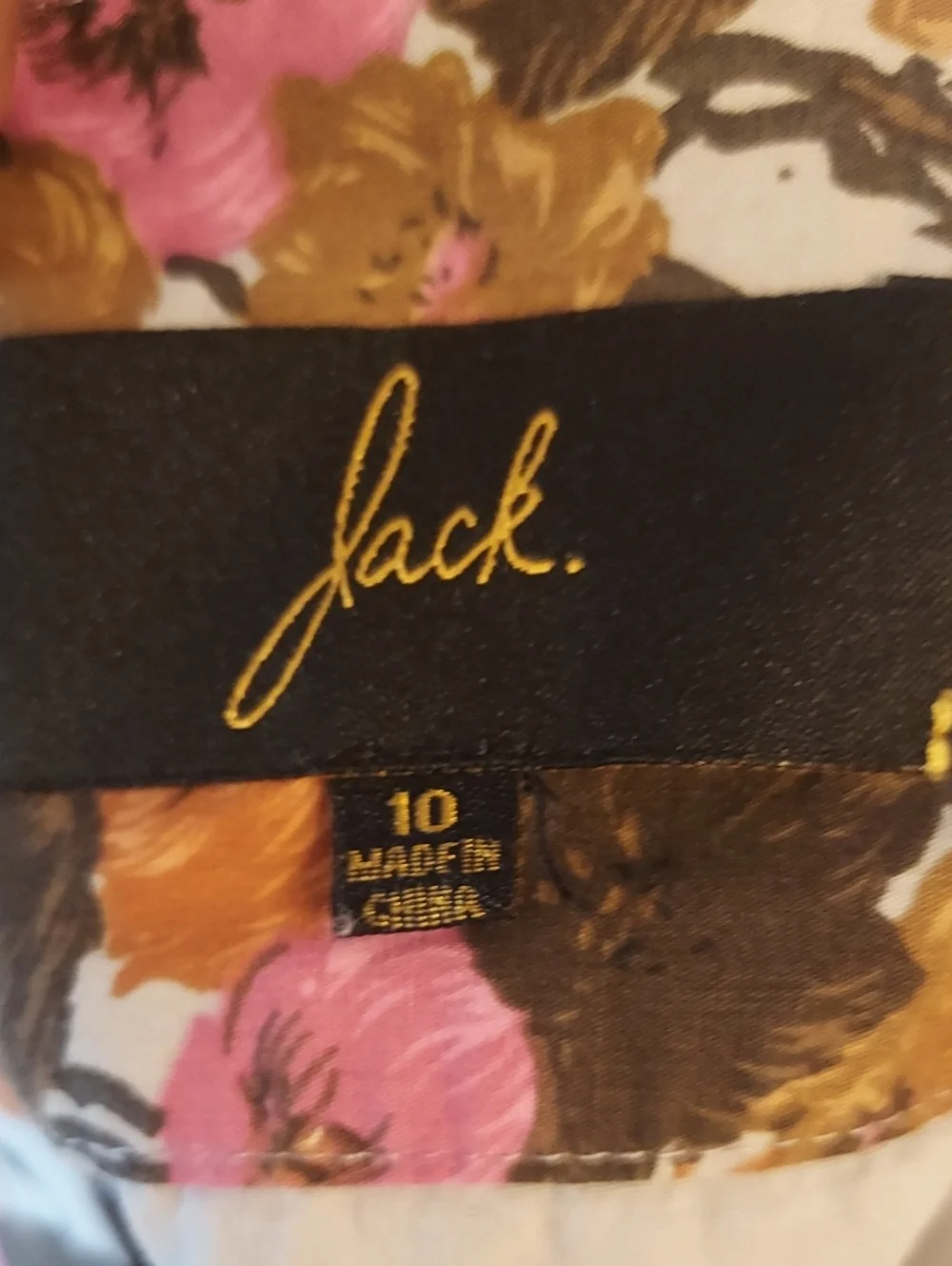 Jack by BB Dakota Pink Brown Floral A-Line Skirt